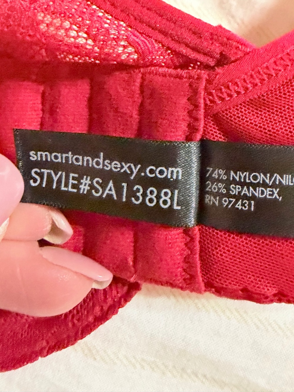 Red Sheer Sexy Floral Demi Underwire Bra NWT - Picture 6 of 8